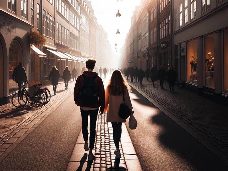 Lyset skinner på lykkelige mennesker. omfavne lyset og undgå skyggerne